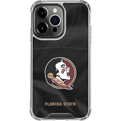 Florida State University Black Jersey iPhone 14 Pro Clear Case